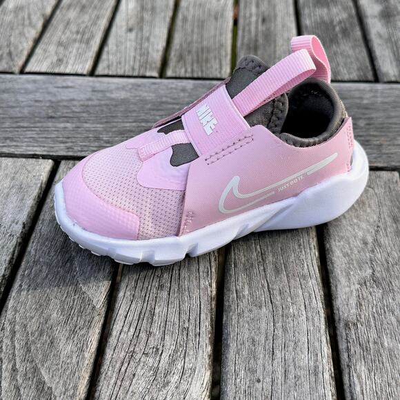 Nike Flex Runner 2 Pink White Toddler Slip-On Shoes Size 6C DJ6039-600 NEW - Picture 6 of 12